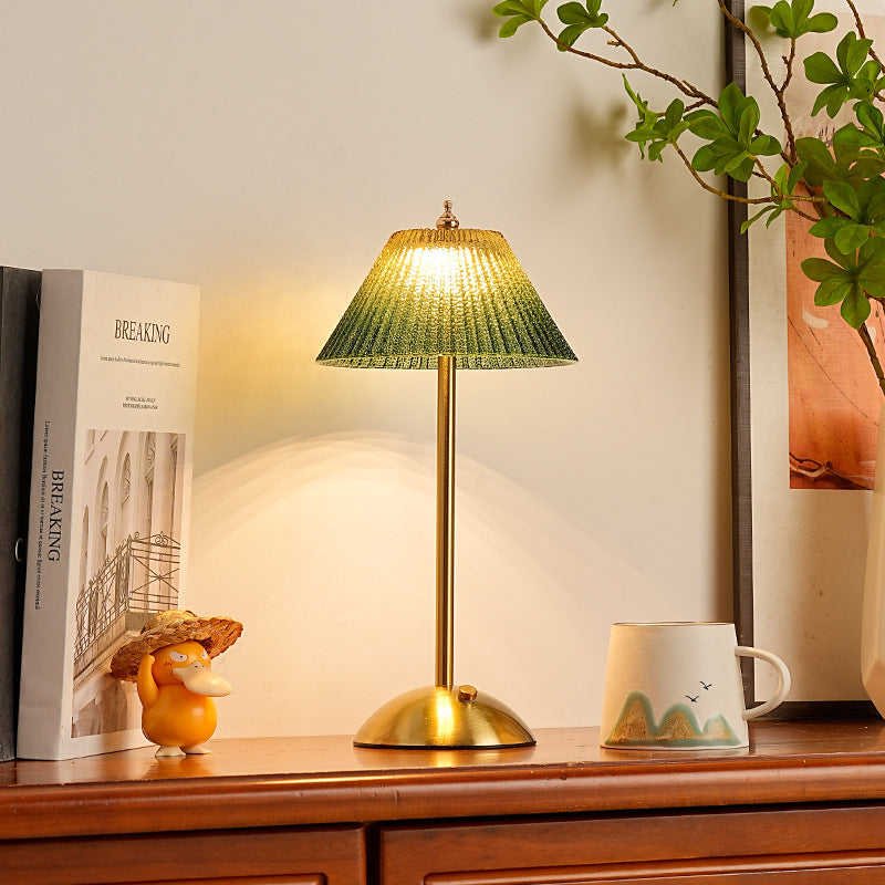 Decoratieve Glazen Tafellamp – Elegante Nachtlamp met Modern Design