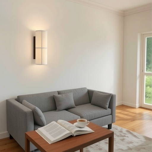 Wabi-Sabi stoffen wandlamp voor naast het bed
