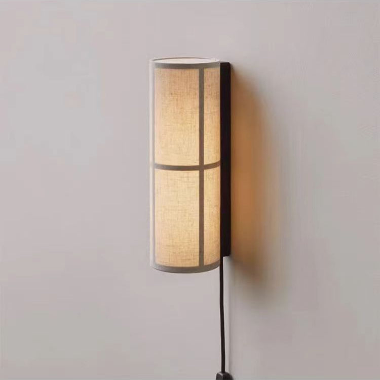 Wabi-Sabi stoffen wandlamp voor naast het bed