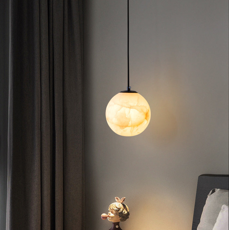 Elegante Marmeren Hanglamp voor Nachttableau & Woonkamer