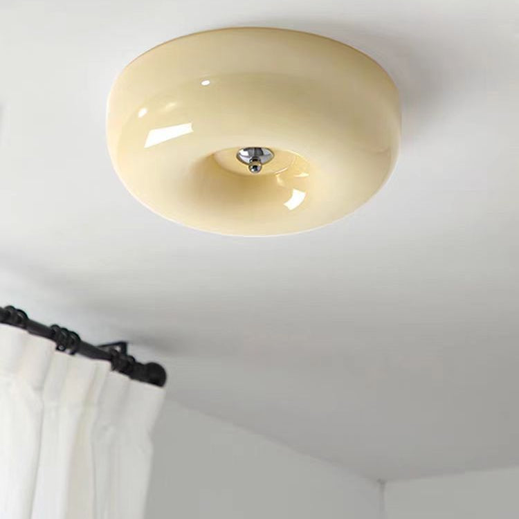 Bauhaus Pudding Glass Ceiling Light with Eye Protection