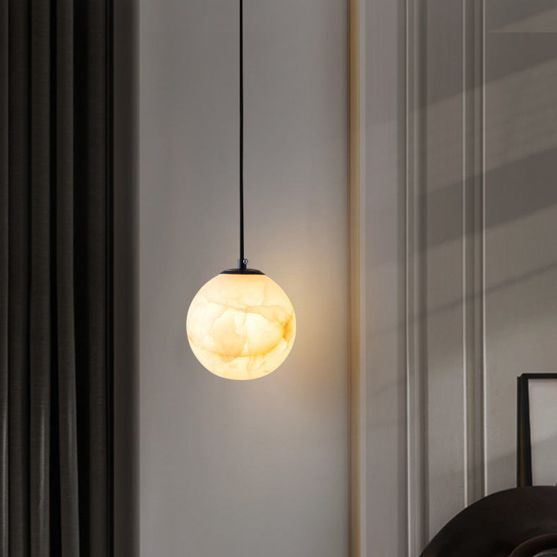 Elegant Marble Pendant Light for Bedside & Living Area