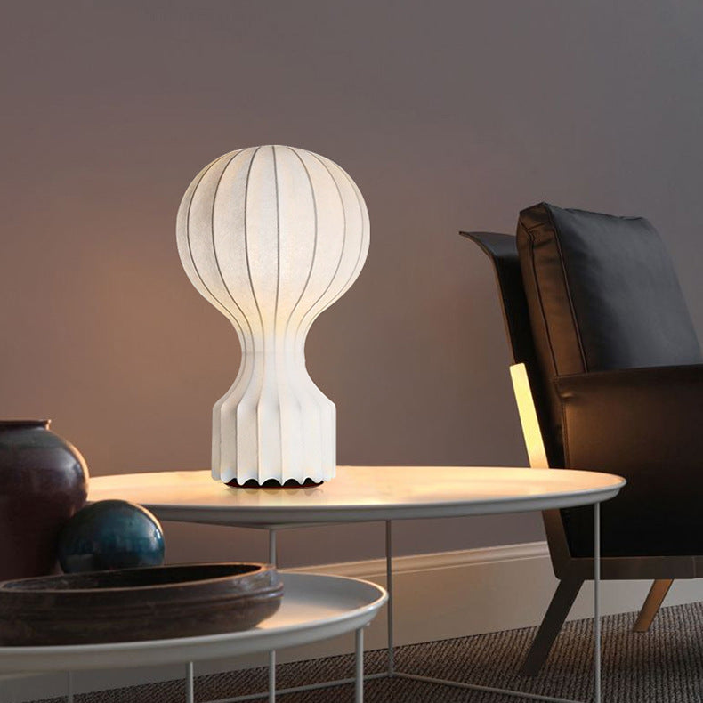 Wabi-Sabi Mushroom-Design Fabric Table Lamp