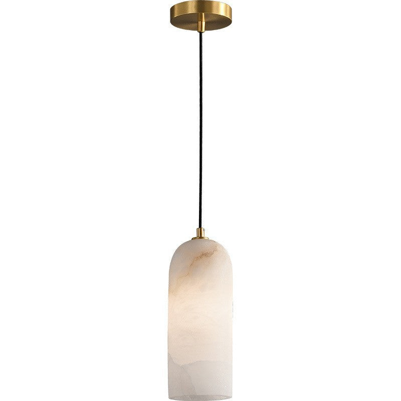 Moderne Albast en Koperen Hanglamp voor Stijlvolle Accentverlichting