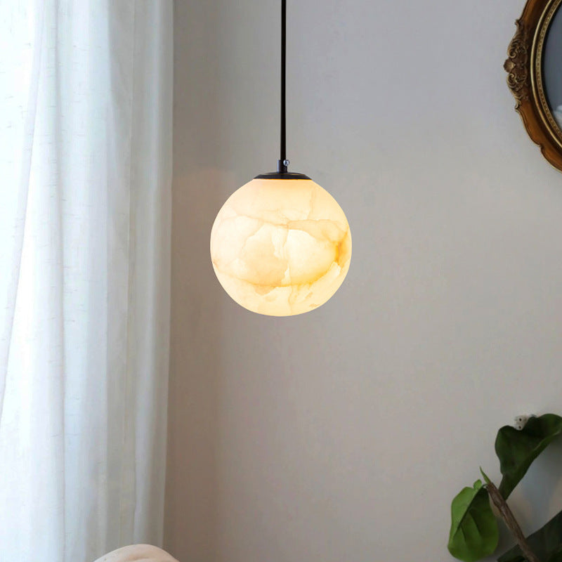 Elegante Marmeren Hanglamp voor Nachttableau & Woonkamer