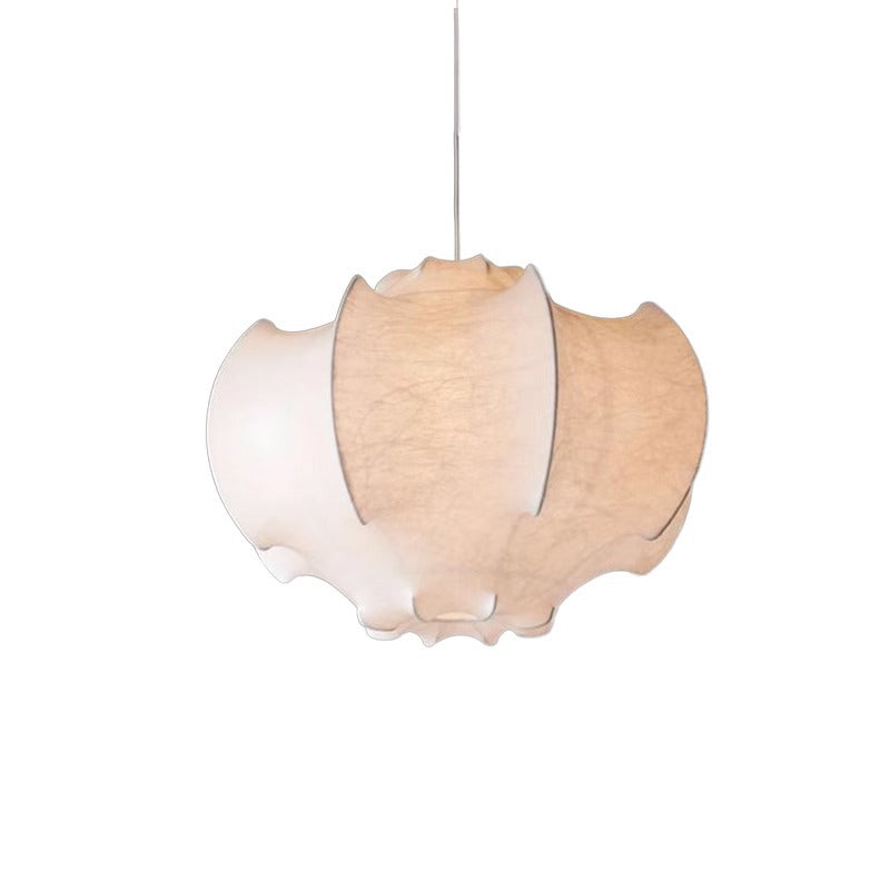 Franse Vintage Zijden Nachtkastje Hanglamp