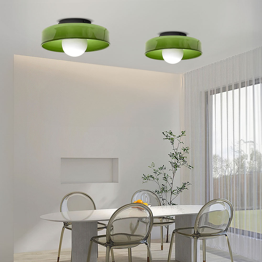 Modern Ceiling Light, Amber Glass, G9 LED, 25/35 cm, 220–240V