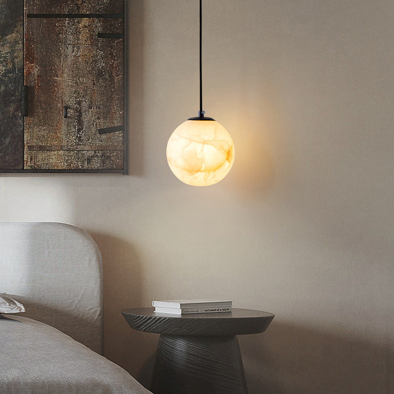 Elegant Marble Pendant Light for Bedside & Living Area