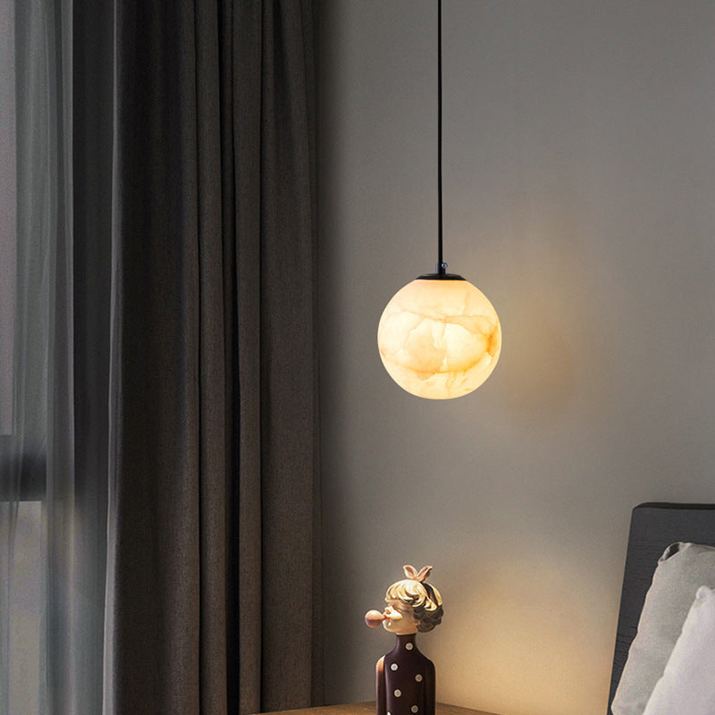 Elegant Marble Pendant Light for Bedside & Living Area