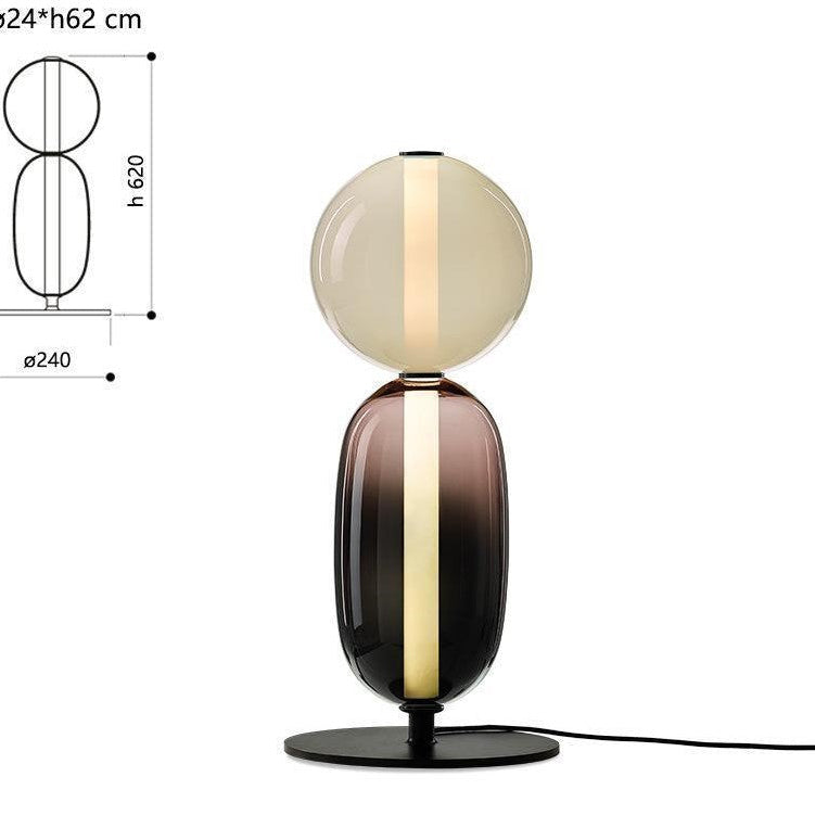 Designer Tafellamp in Bomma Stijl – Moderne Glazen Lamp met Sculpturaal Design