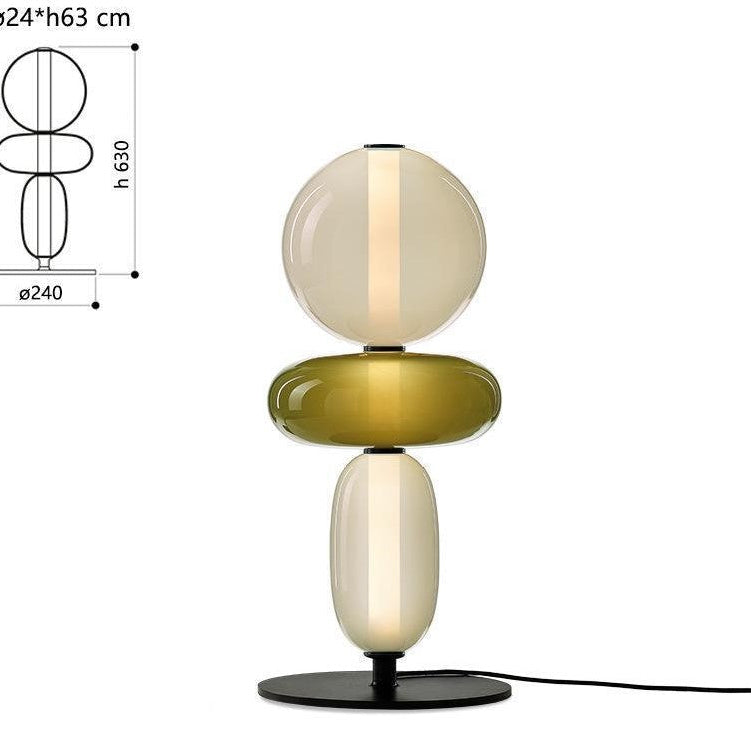 Designer Tafellamp in Bomma Stijl – Moderne Glazen Lamp met Sculpturaal Design