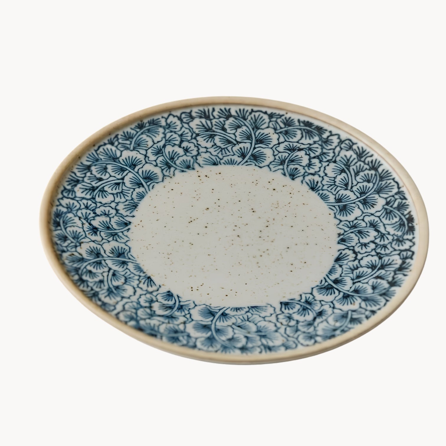 Handcrafted Hand-Painted Breakfast Plate in Blue and White