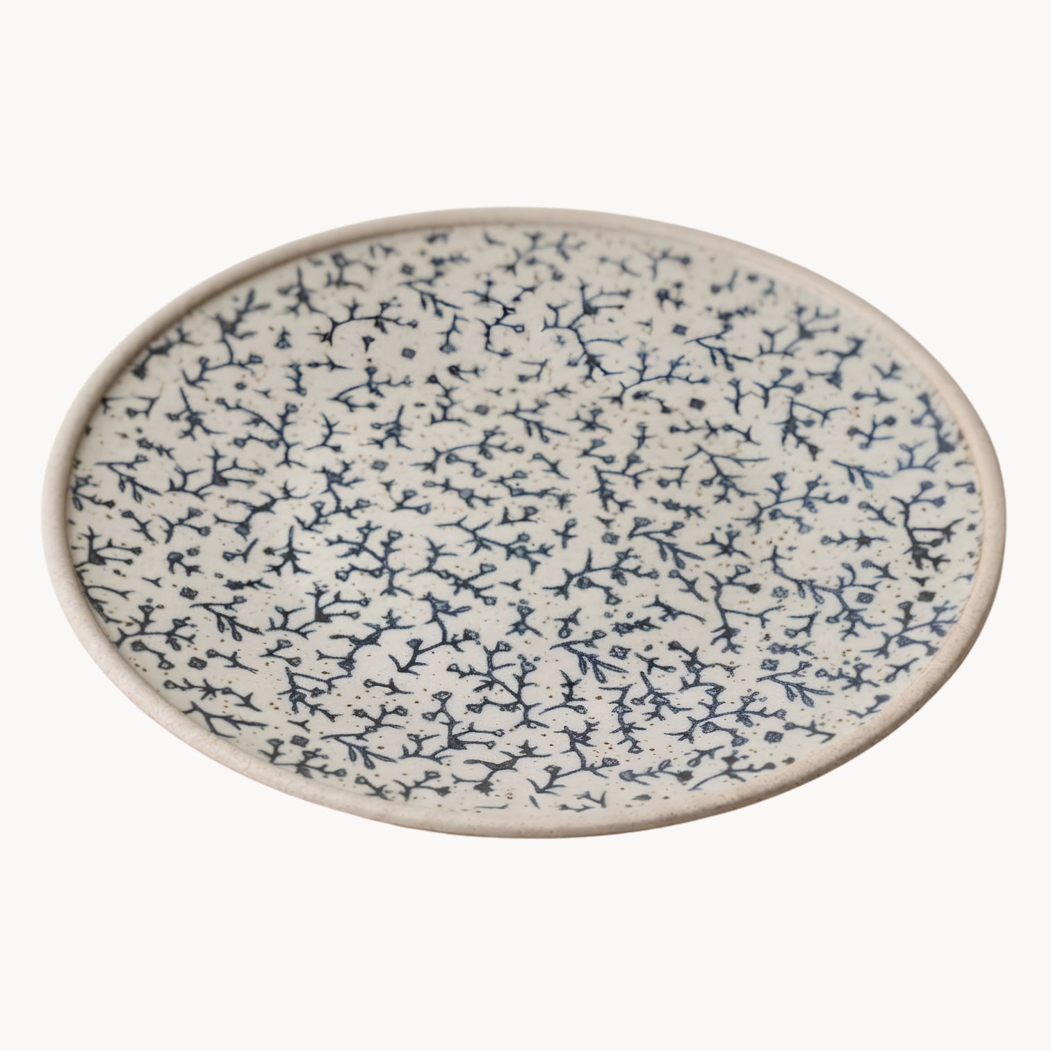 Handcrafted Hand-Painted Breakfast Plate in Blue and White