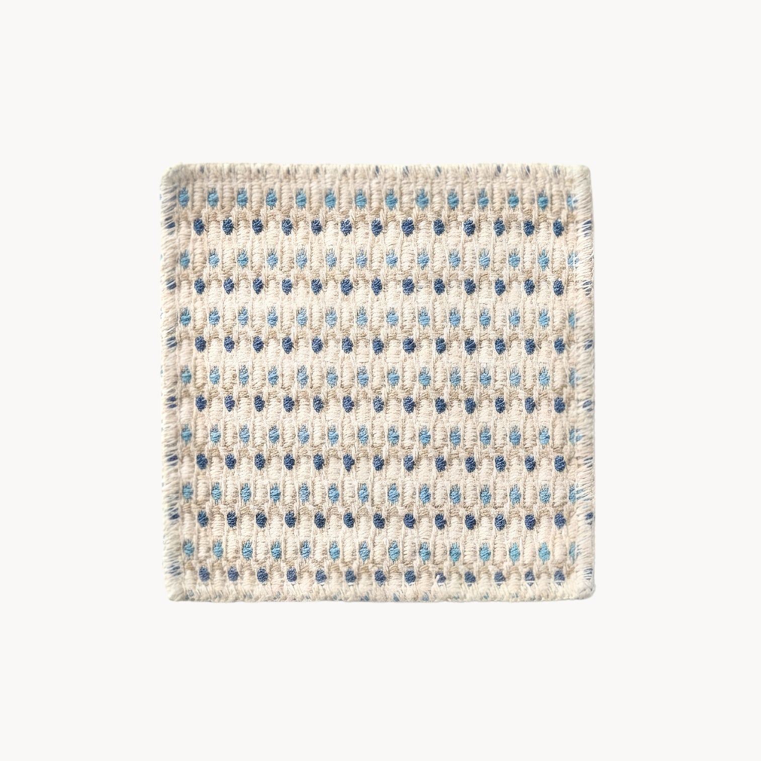 Handwoven Cotton Coaster in Vintage Style