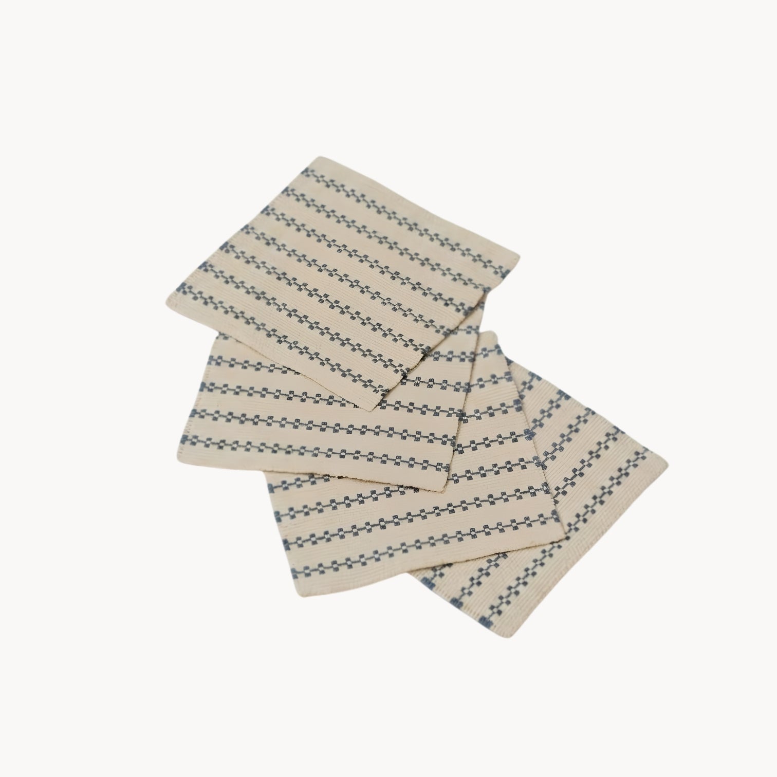 Handwoven Cotton Coaster in Vintage Style