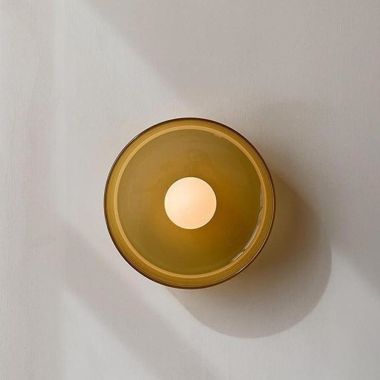 Modern Ceiling Light, Amber Glass, G9 LED, 25/35 cm, 220–240V