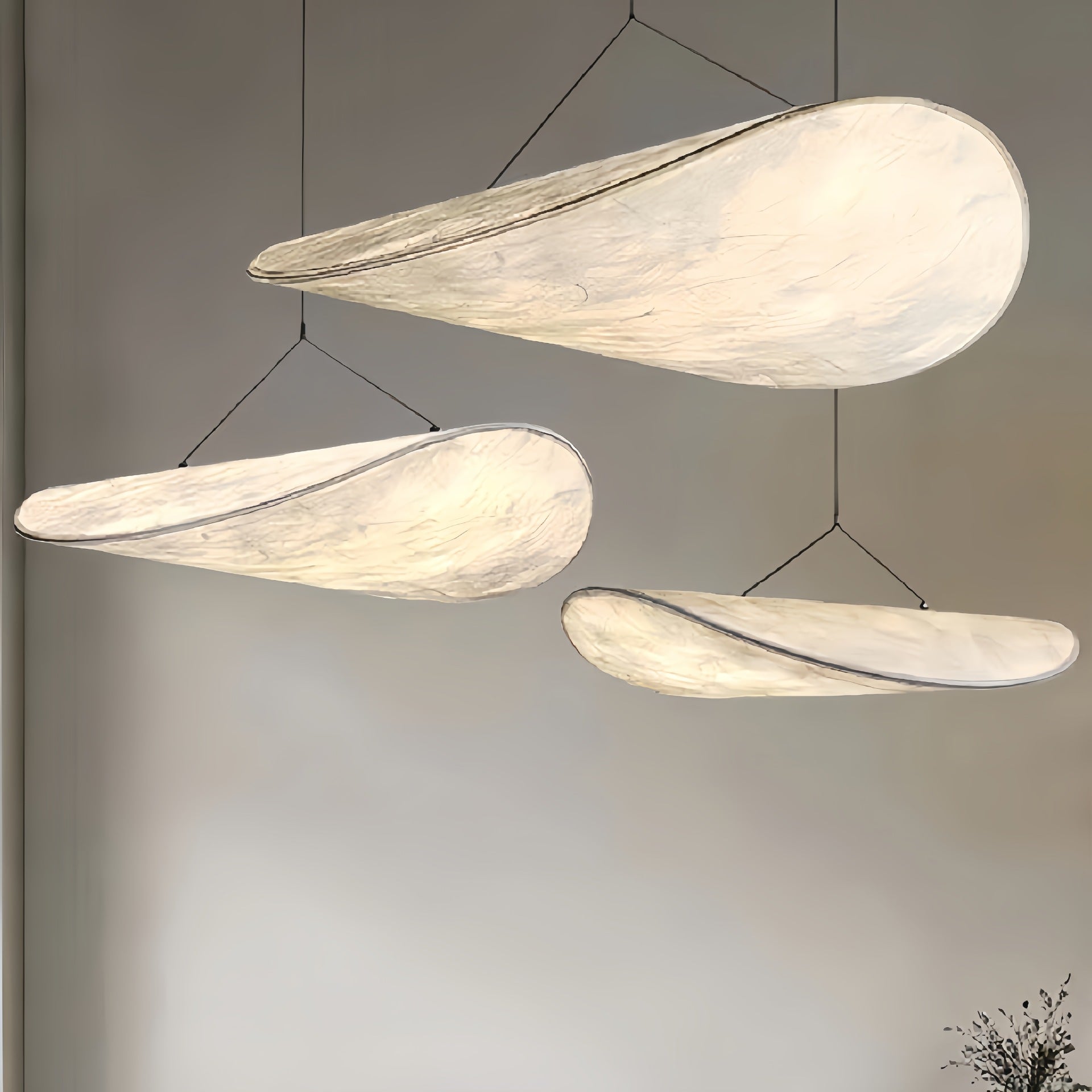 Retro Wabi-Sabi Seiden Pendelleuchte