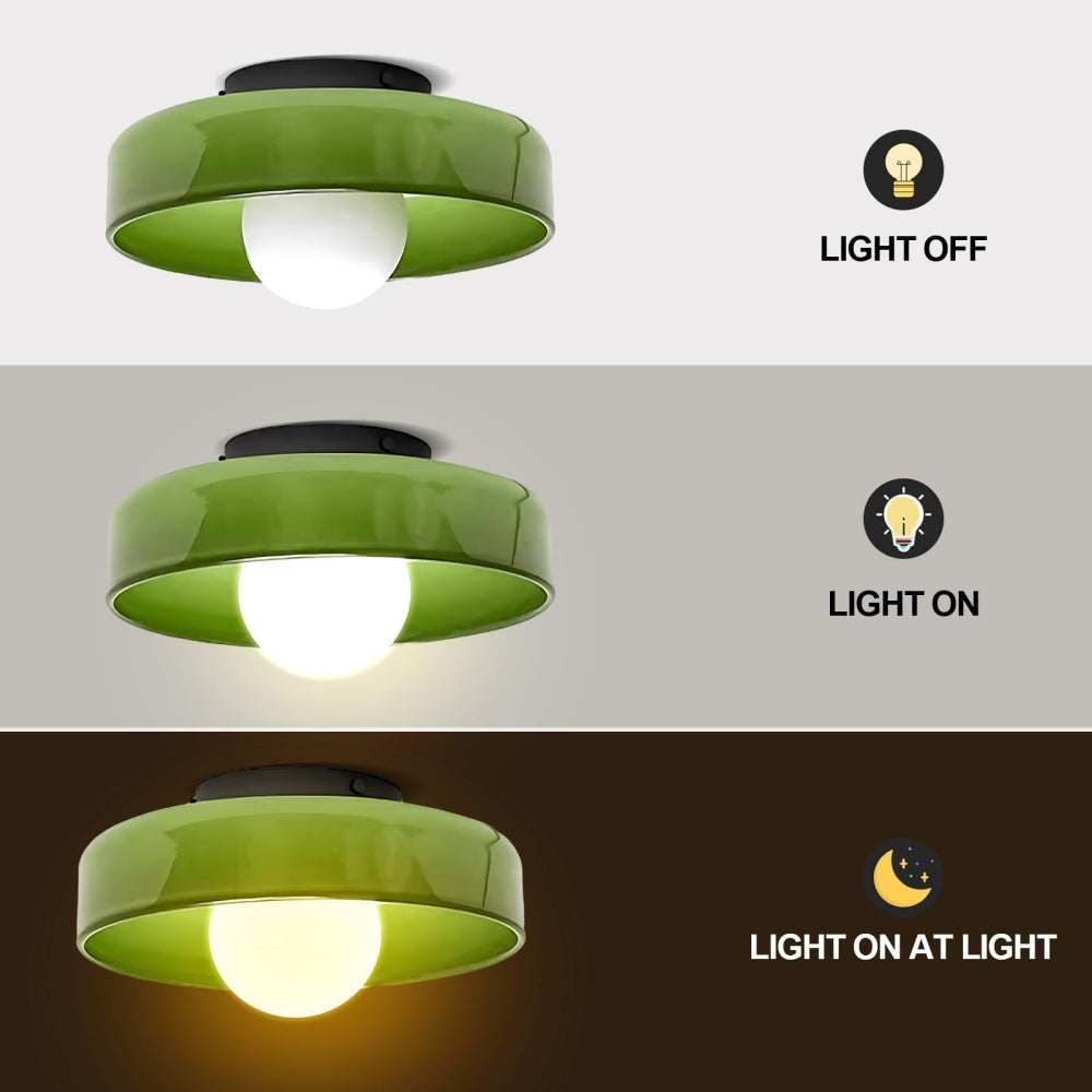 Modern Ceiling Light, Amber Glass, G9 LED, 25/35 cm, 220–240V