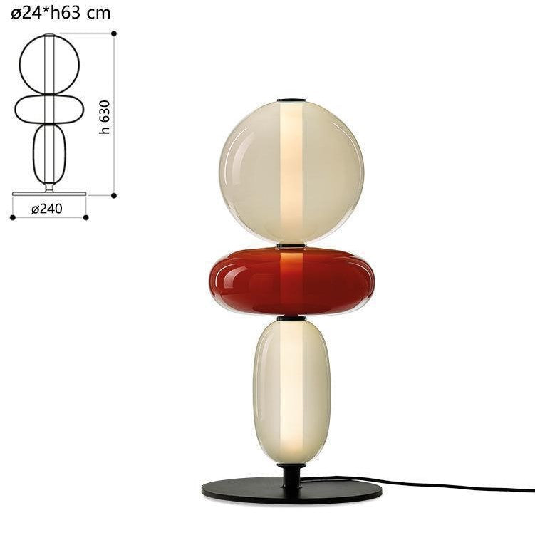 Designer Tafellamp in Bomma Stijl – Moderne Glazen Lamp met Sculpturaal Design