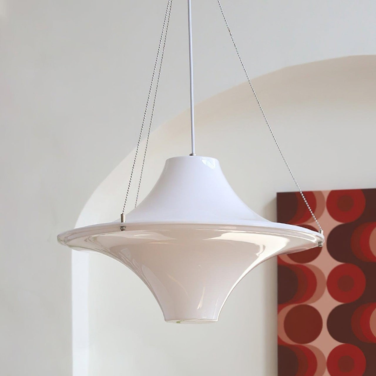 Bauhaus Fliegende Untertasse Pendelleuchte – Moderne Hängelampe mit Acrylschirm
