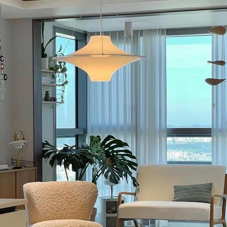 Bauhaus Fliegende Untertasse Pendelleuchte – Moderne Hängelampe mit Acrylschirm