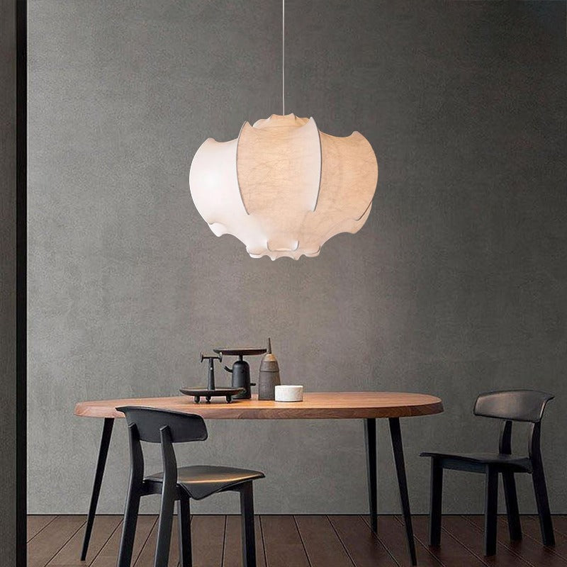 Franse Vintage Zijden Nachtkastje Hanglamp