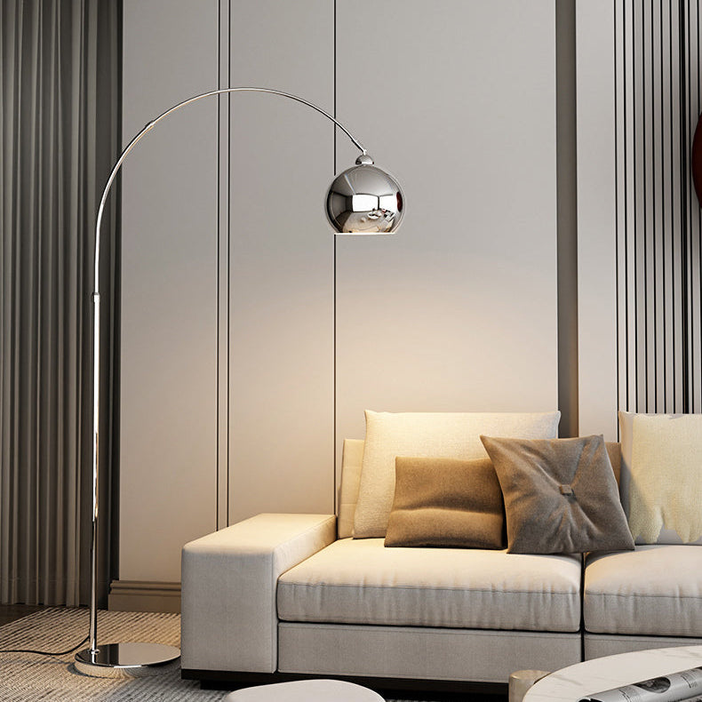 Moderne Bogen-Stehleuchte mit verstellbarem Arm für Wohnzimmer & Sofa