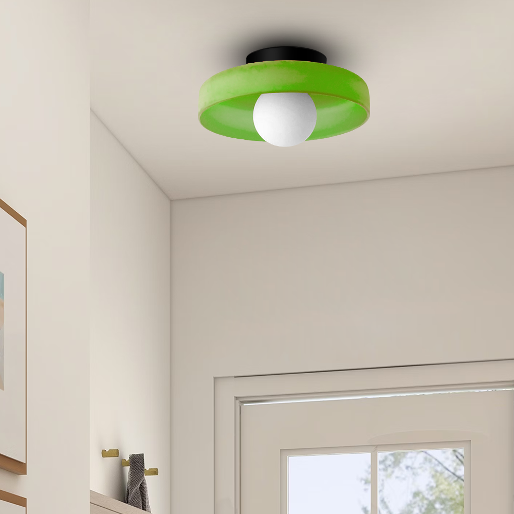 Modern Ceiling Light, Amber Glass, G9 LED, 25/35 cm, 220–240V