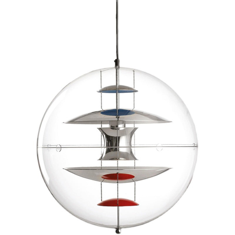 Moderne bolvormige hanglamp met planeetmotief
