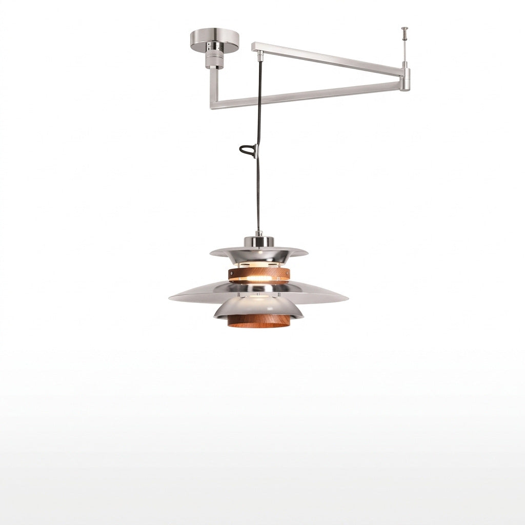 Vintage Bauhaus Hanglamp met Zwenkarm