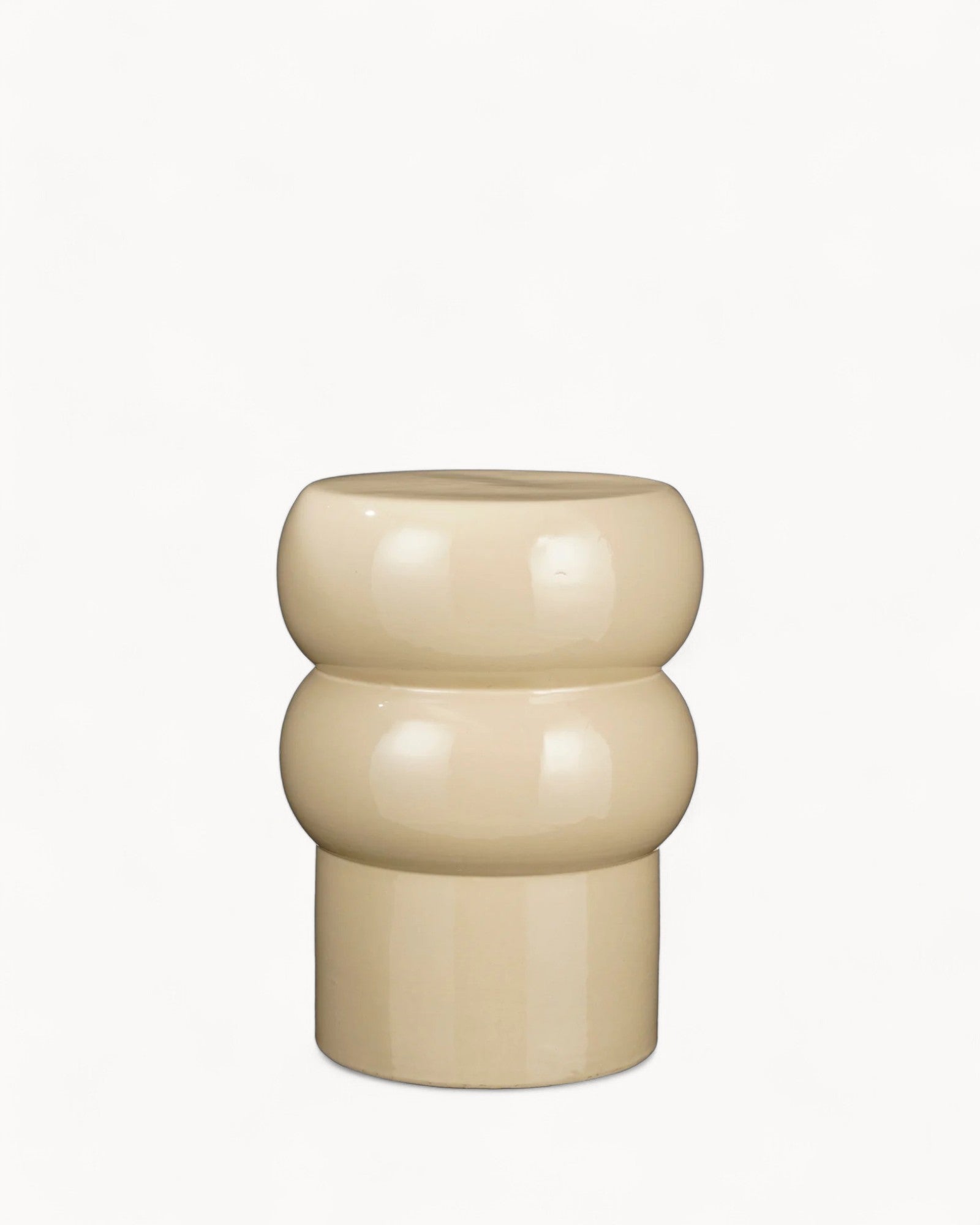 Mica Decorations - Vendi Side Table - Ceramic - Cream - H44 x Ø32 cm