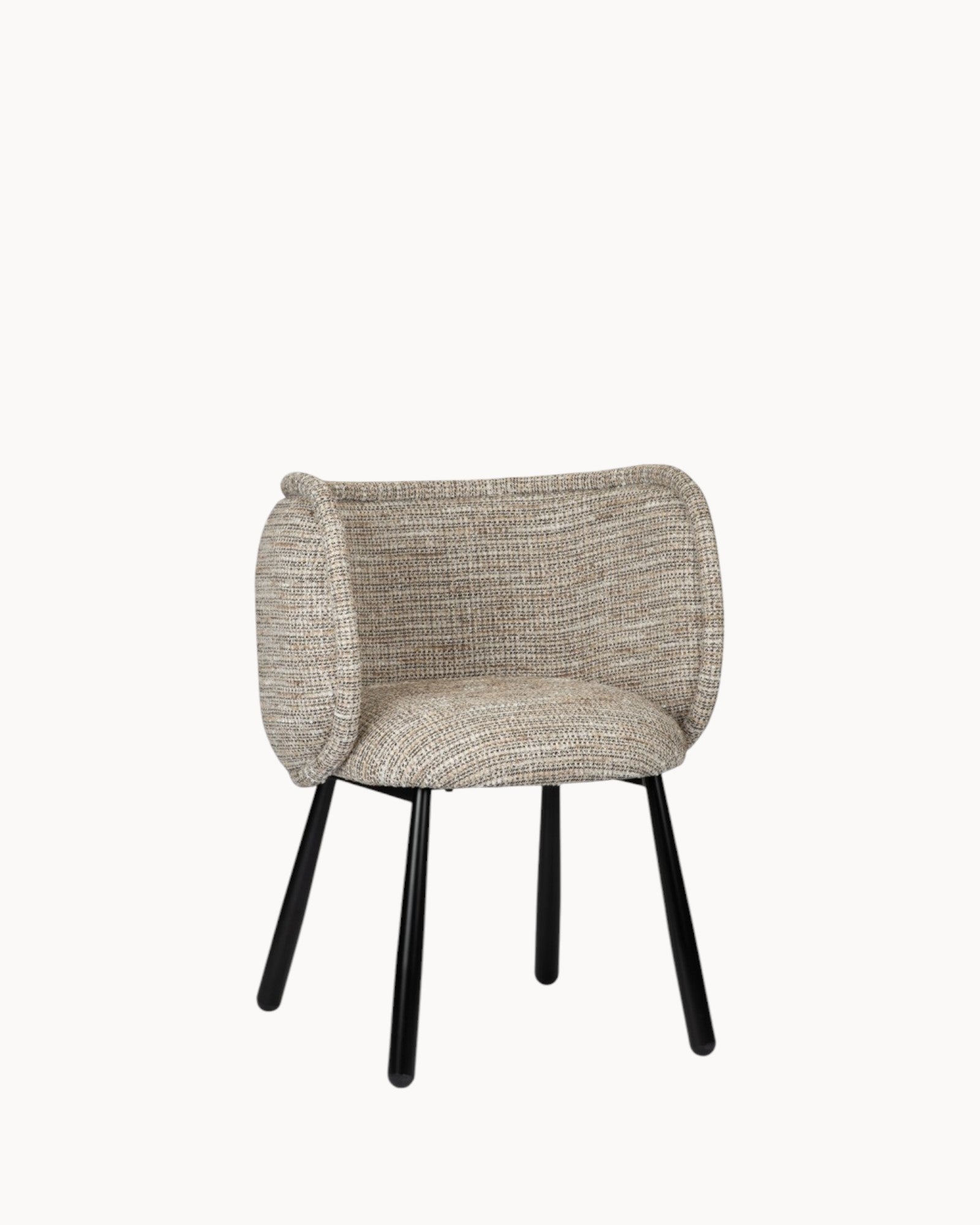 Coco Armchair - Ergonomic, 78.5 CM High, Black Steel Frame