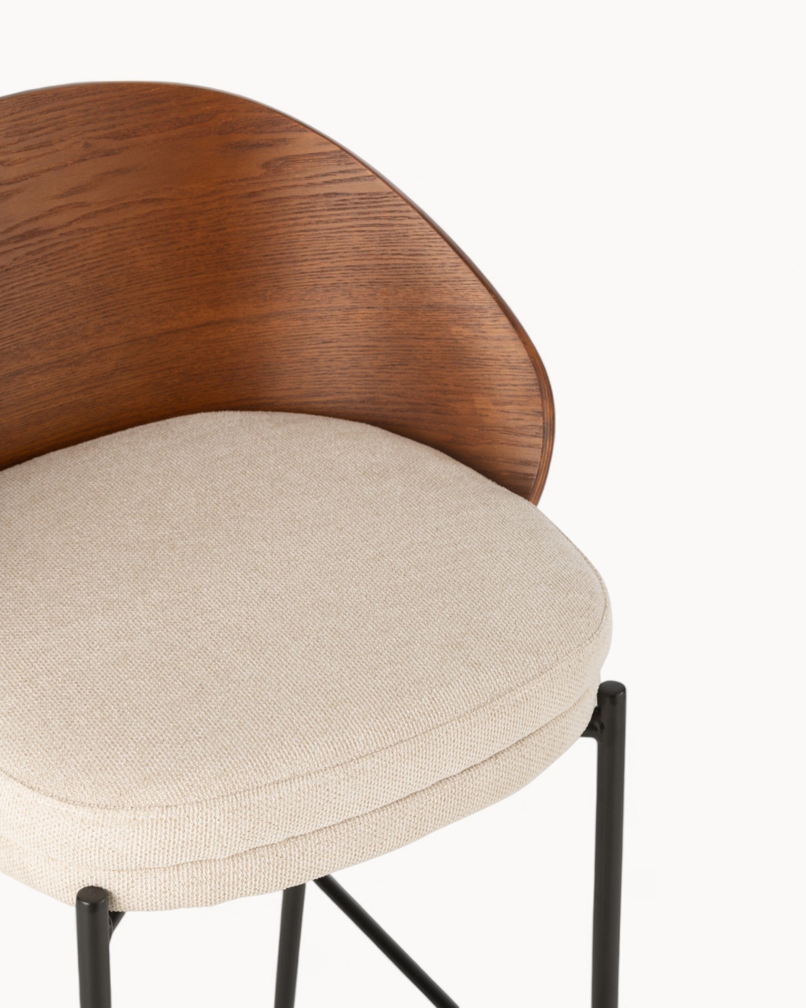 J-Line Bar Stool Lone – Plywood/Metal – Brown/Beige – 97.8 cm