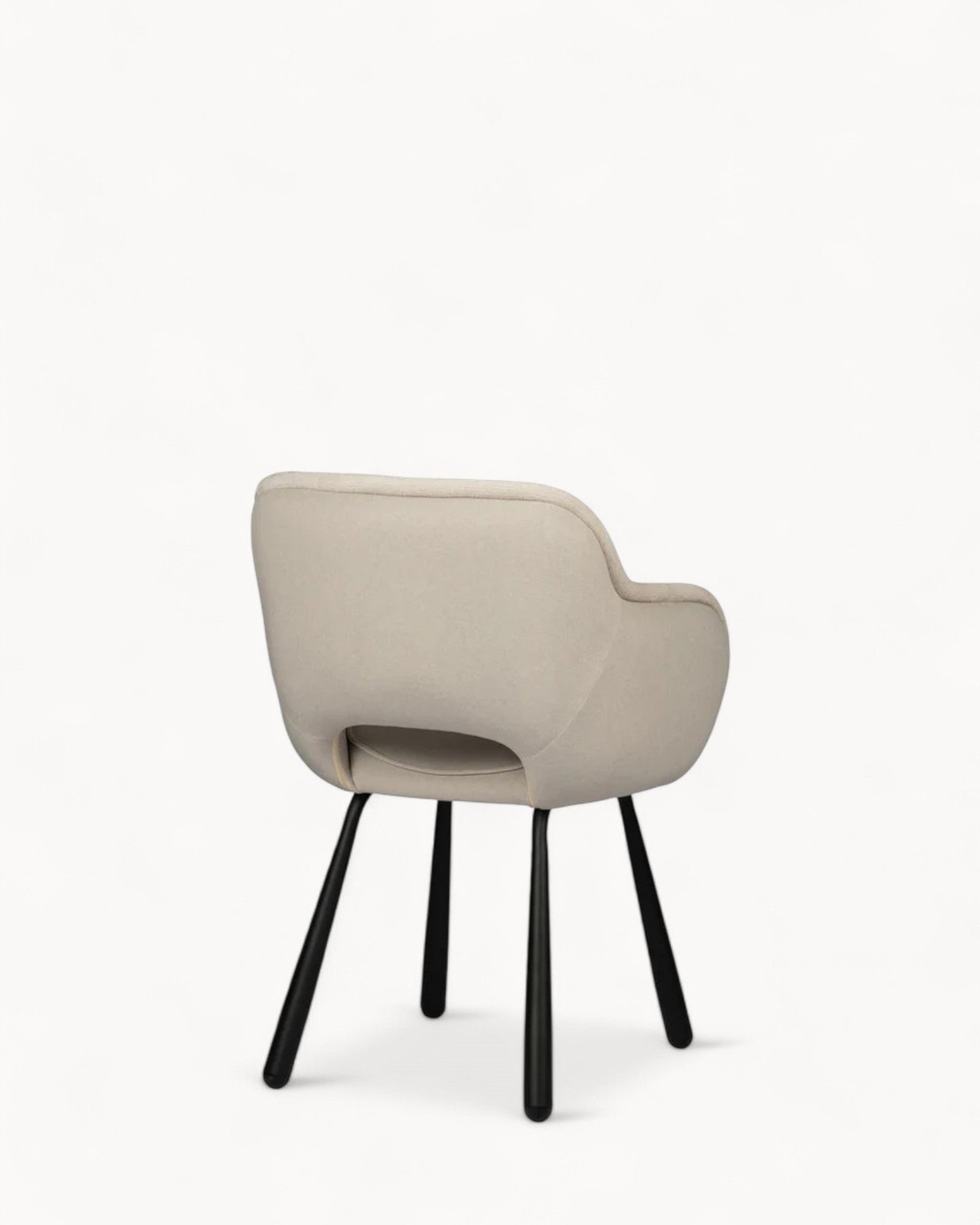 Stone Elegance - Elephant Chair - Beige/Black - Stone & Metal Frame