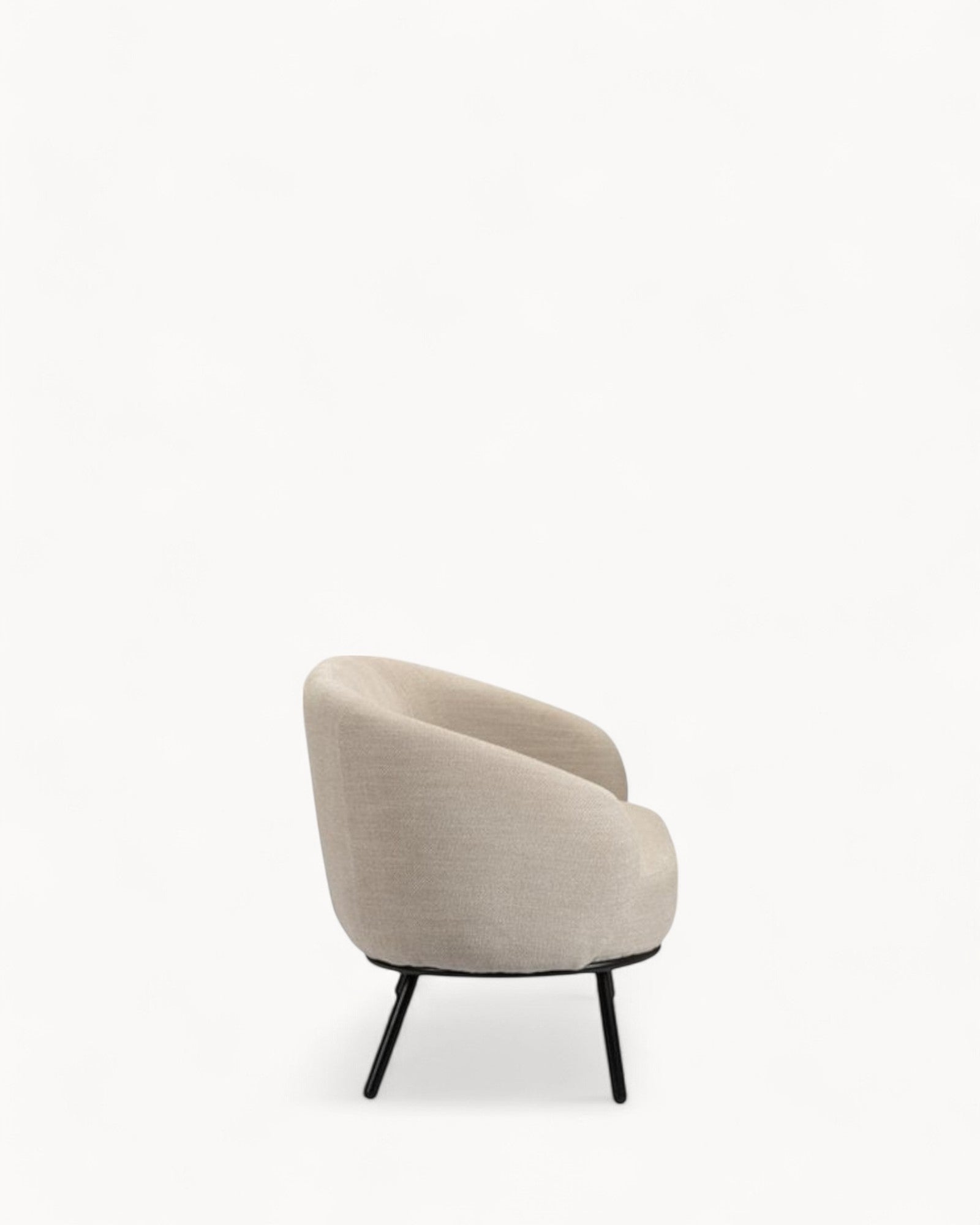 Pole to Pole - Mars Two-Seater Sofa Beige - Metal Legs - 135.5 cm