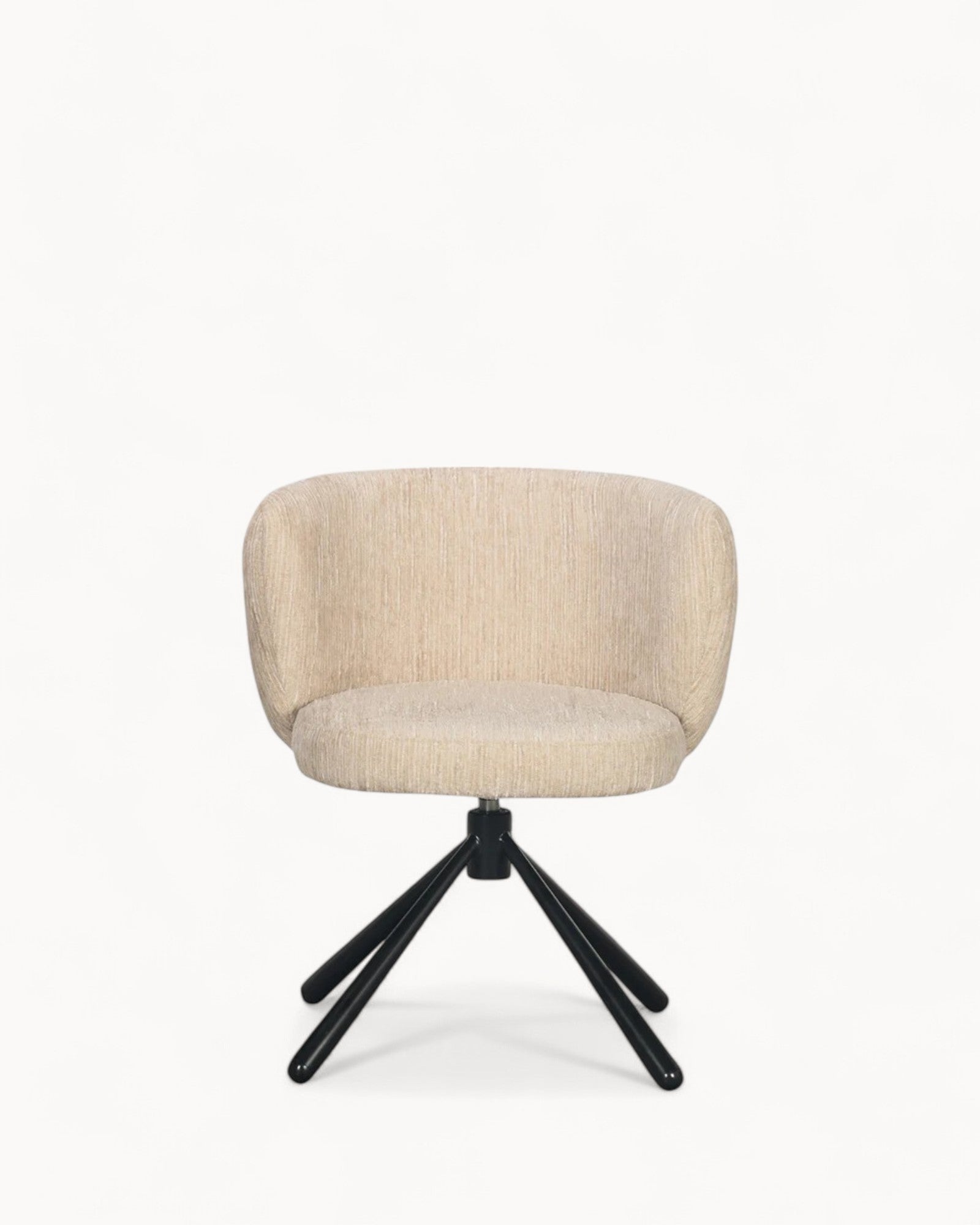 Pole to Pole - Shell Swivel Chair Natural Beige, 360° Swivel, Modern