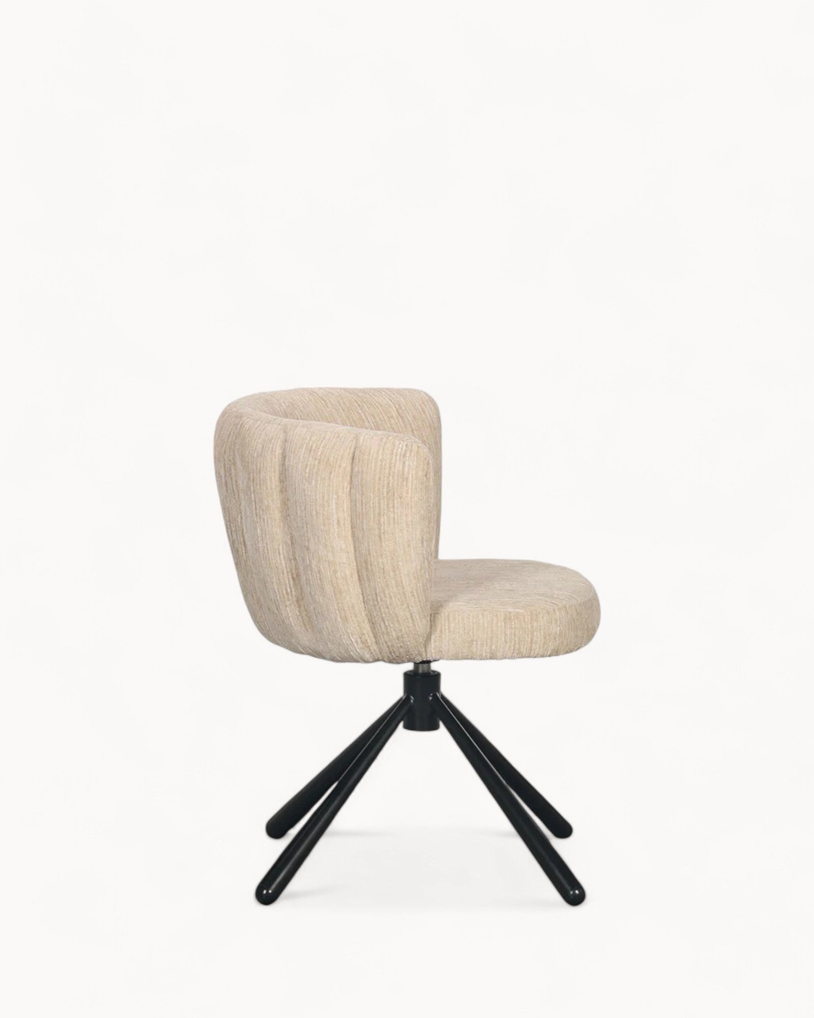 Pole to Pole - Shell Swivel Chair Natural Beige, 360° Swivel, Modern