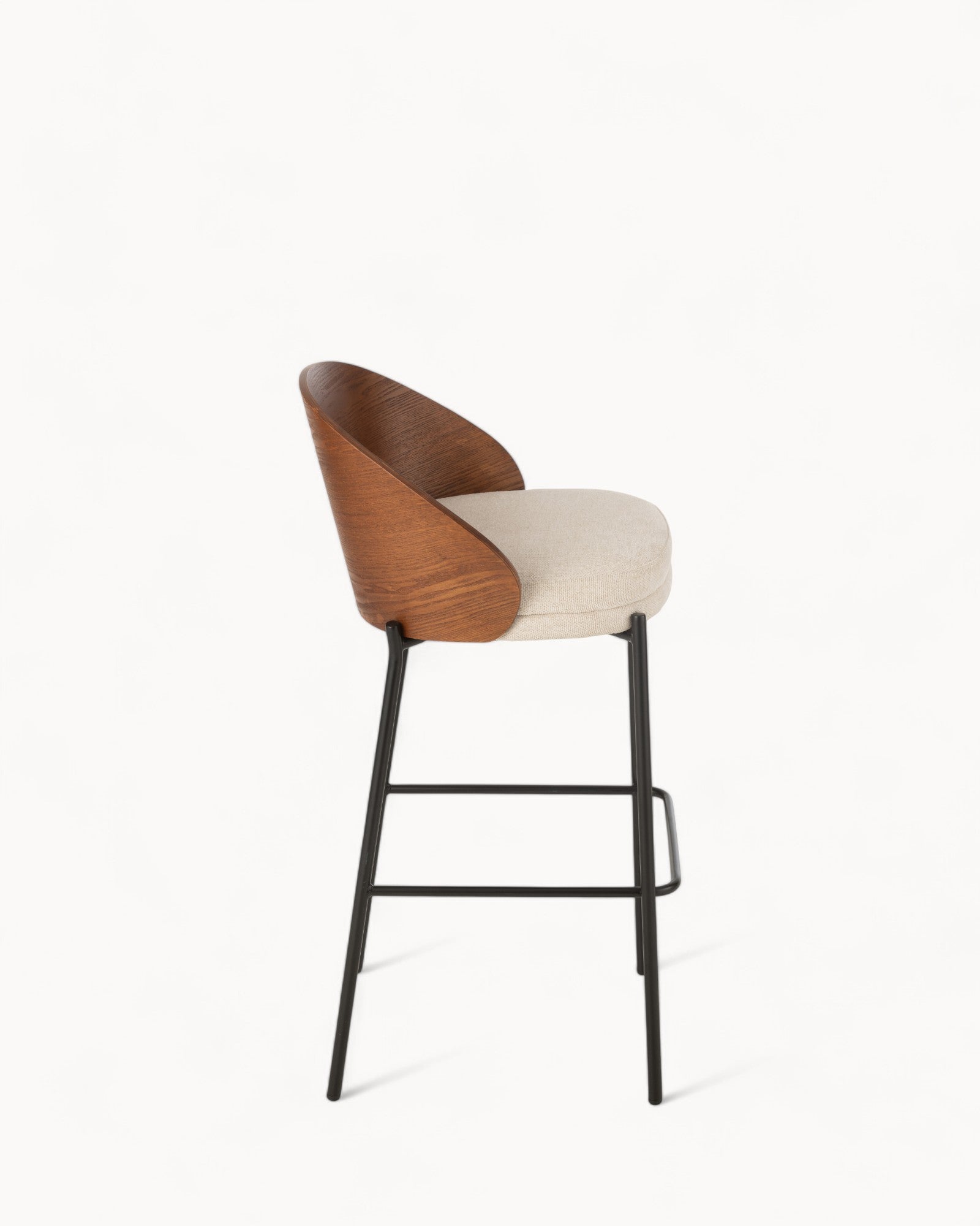 J-Line Bar Stool Lone – Plywood/Metal – Brown/Beige – 97.8 cm