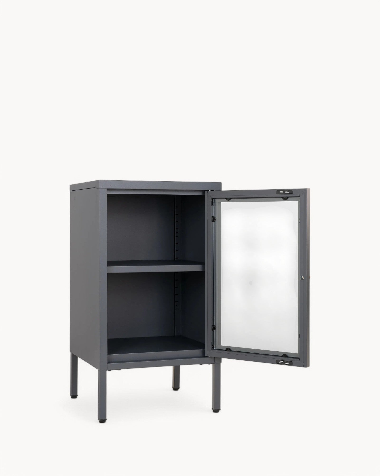 Metal Cabinet with Glass Door - Dalby - Gray - 38x35x70 cm - Modern