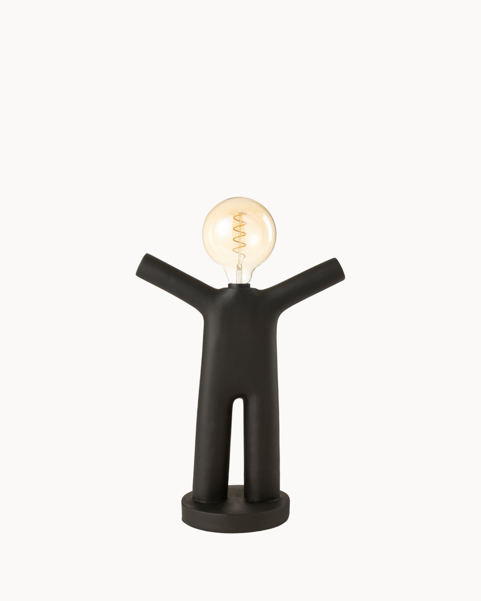 J-Line - Table Lamp - Modern Black Polyresin - E27 Socket - 44.5cm
