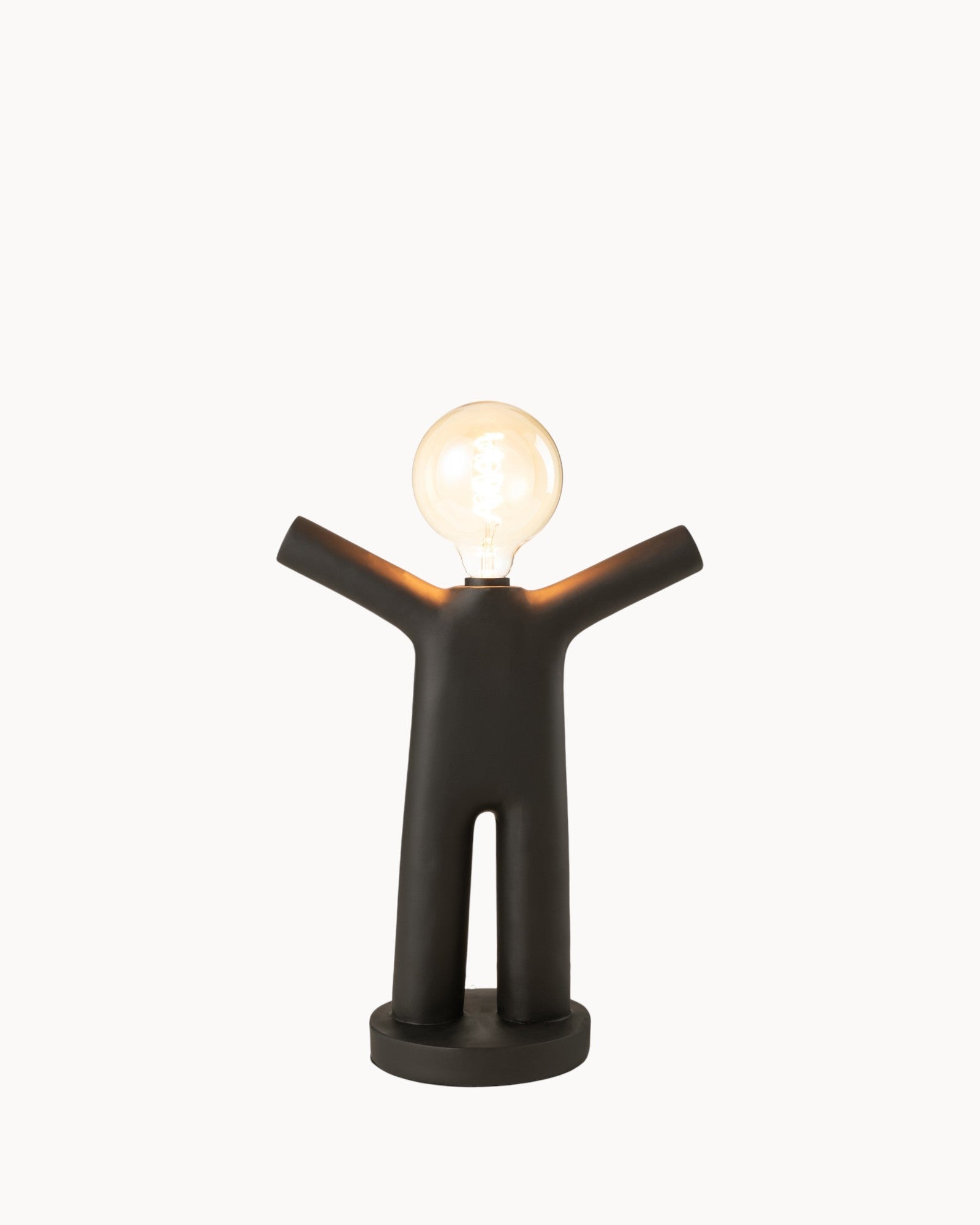 J-Line - Table Lamp - Modern Black Polyresin - E27 Socket - 44.5cm