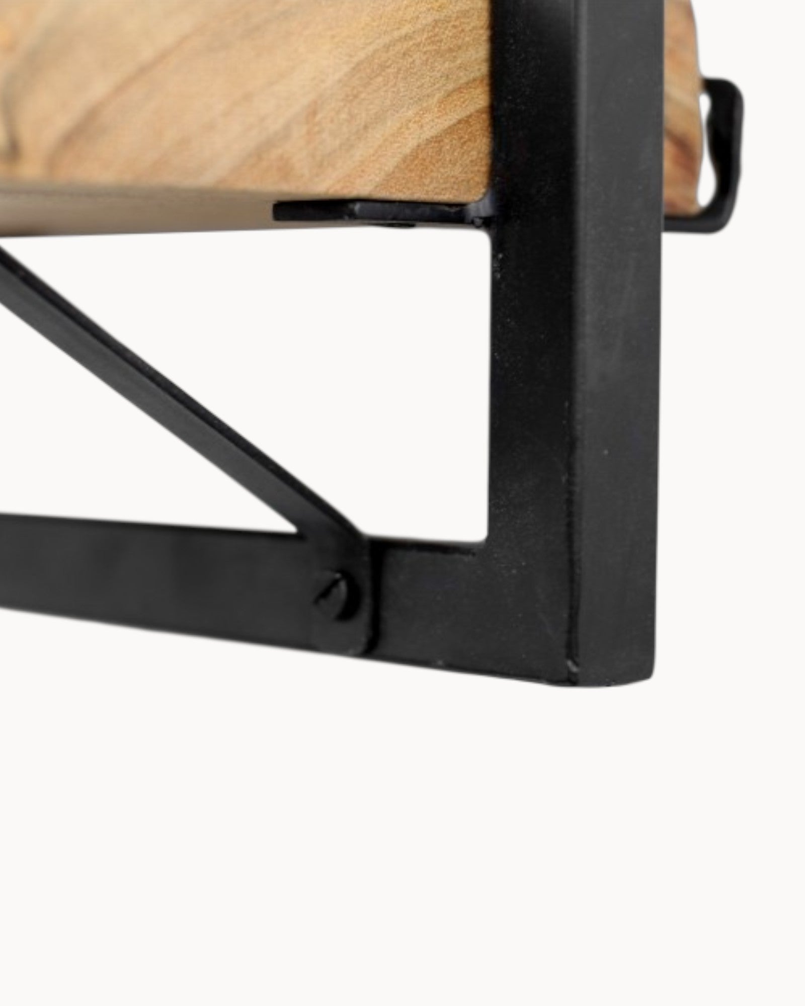 Levels Wall Shelf - Acacia Wood & Metal - 3 levels - Natural/Black