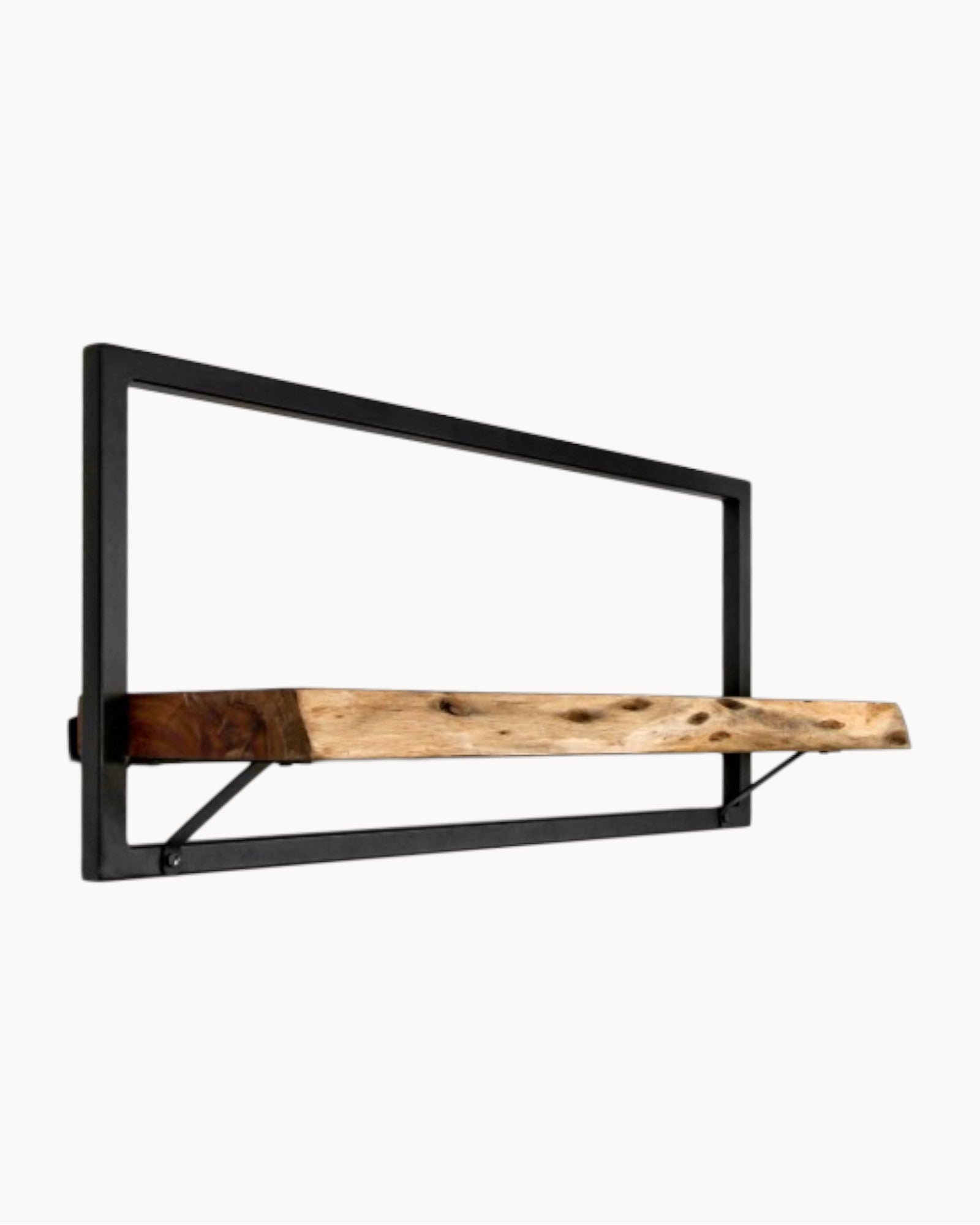 HSM Collection - Wall Shelf - Acacia Wood Metal - Natural , 70cm