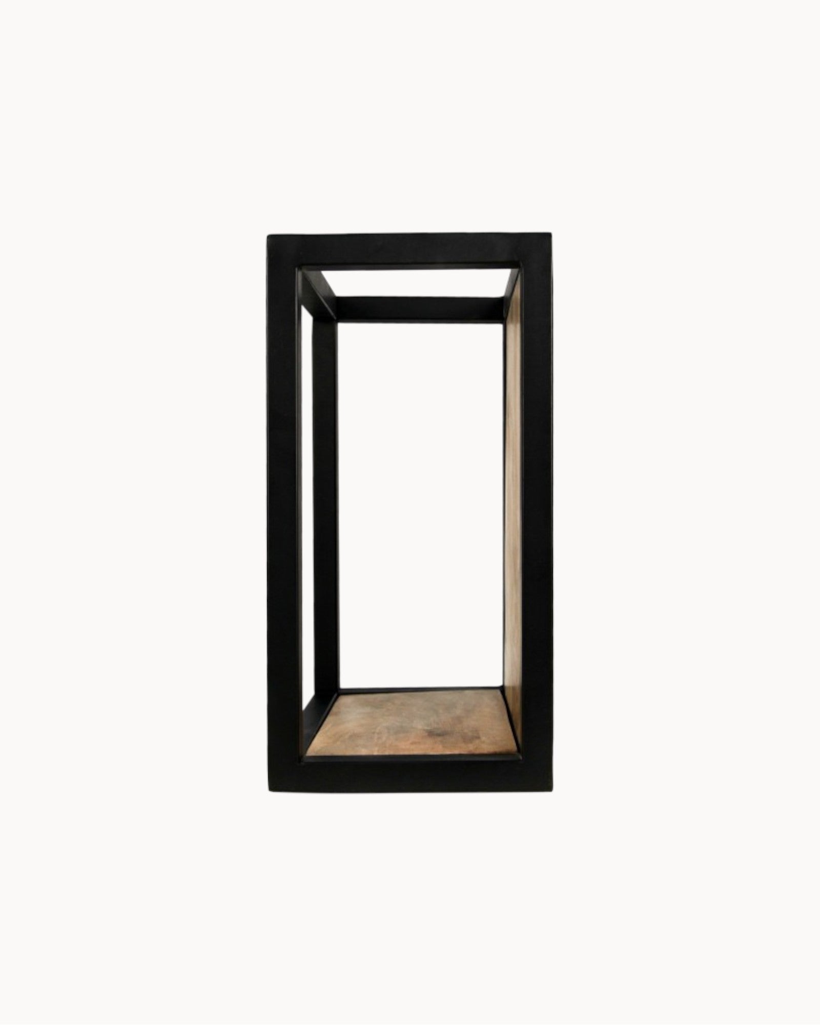 Levels Wall Shelf - Mango Wood/Metal - Natural/Black - 25x18x35 cm