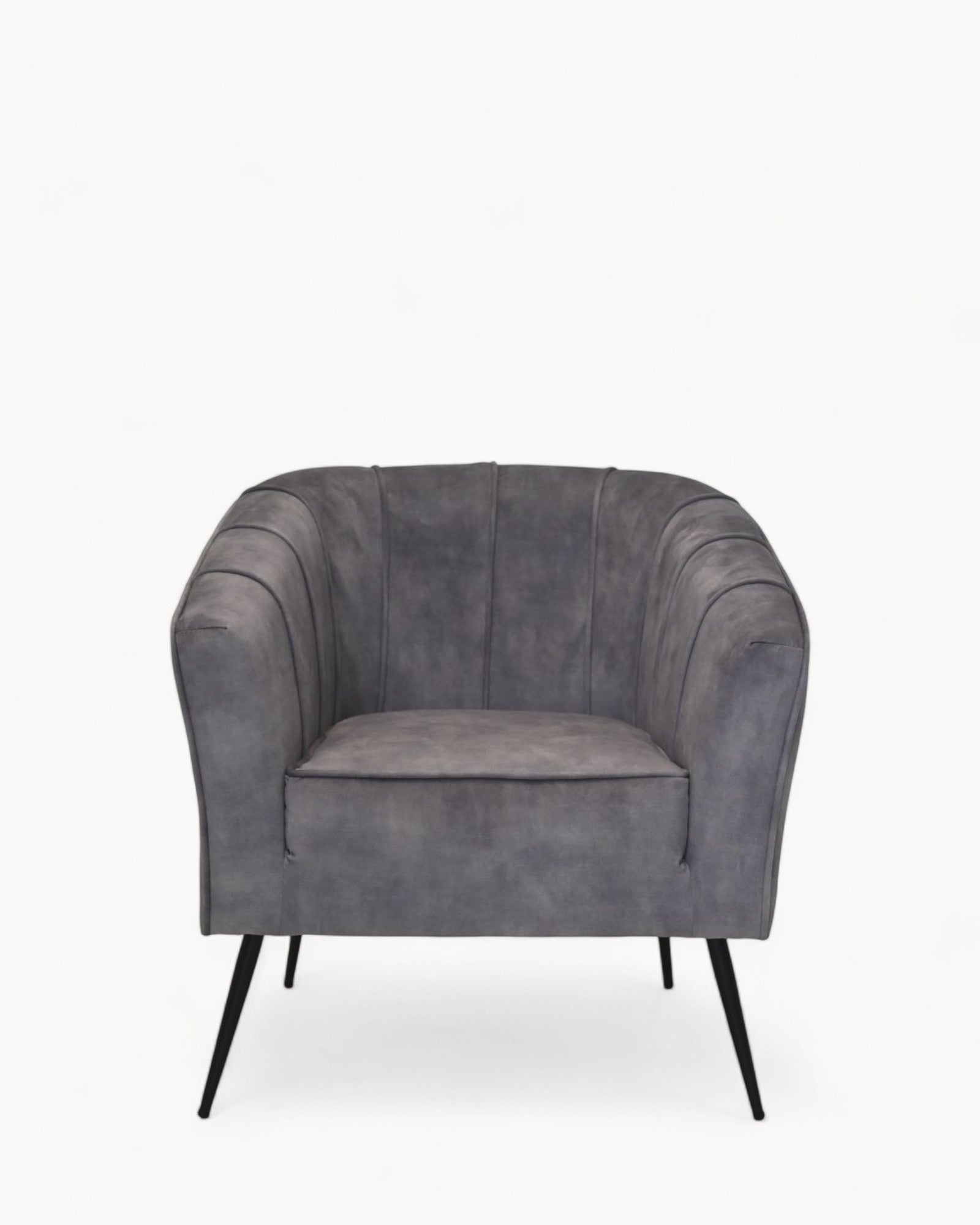 HSM Collectie – Chester Eetkamerstoel – Grijs – Adore Stof – Metalen Poten