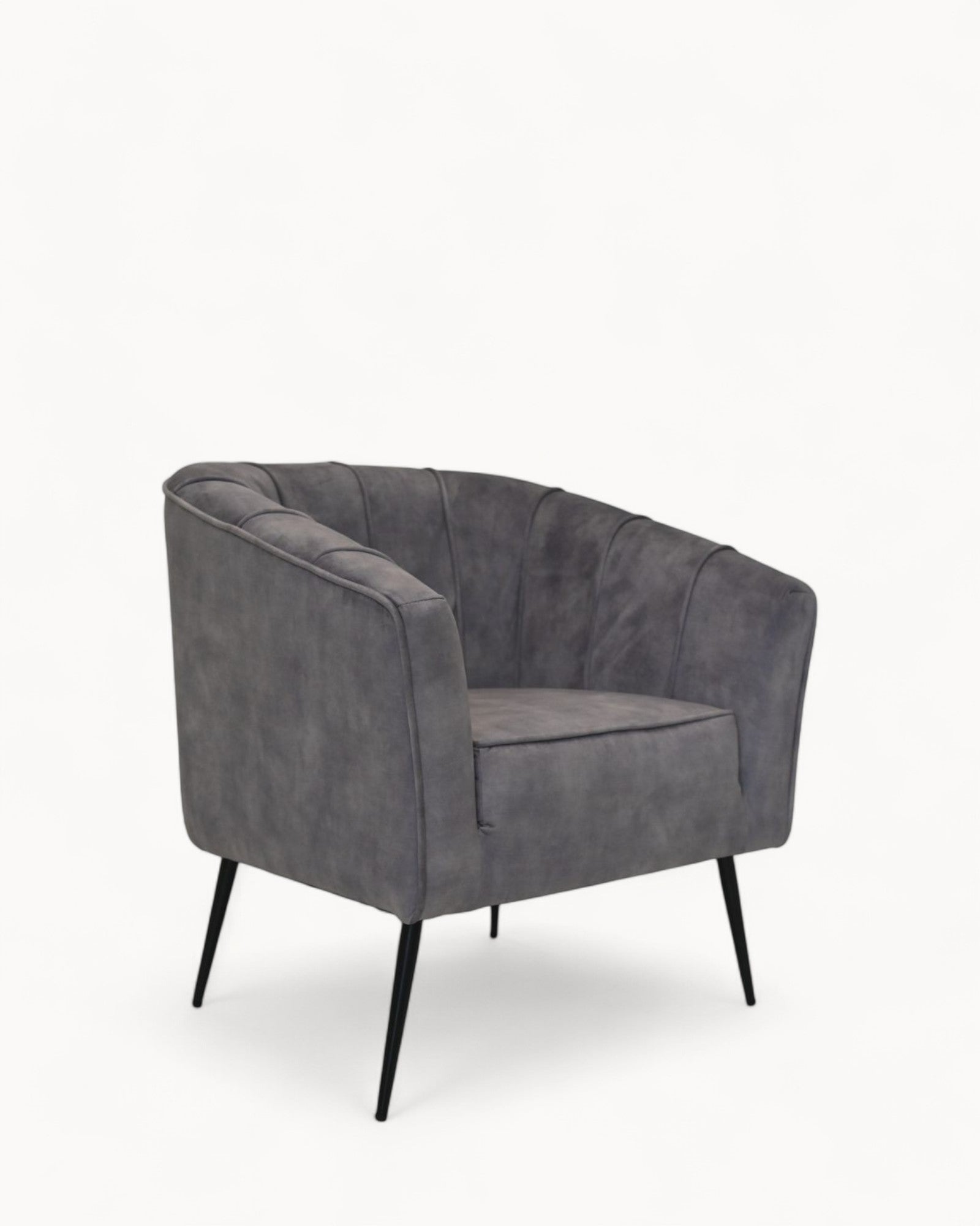 HSM Collectie – Chester Eetkamerstoel – Grijs – Adore Stof – Metalen Poten