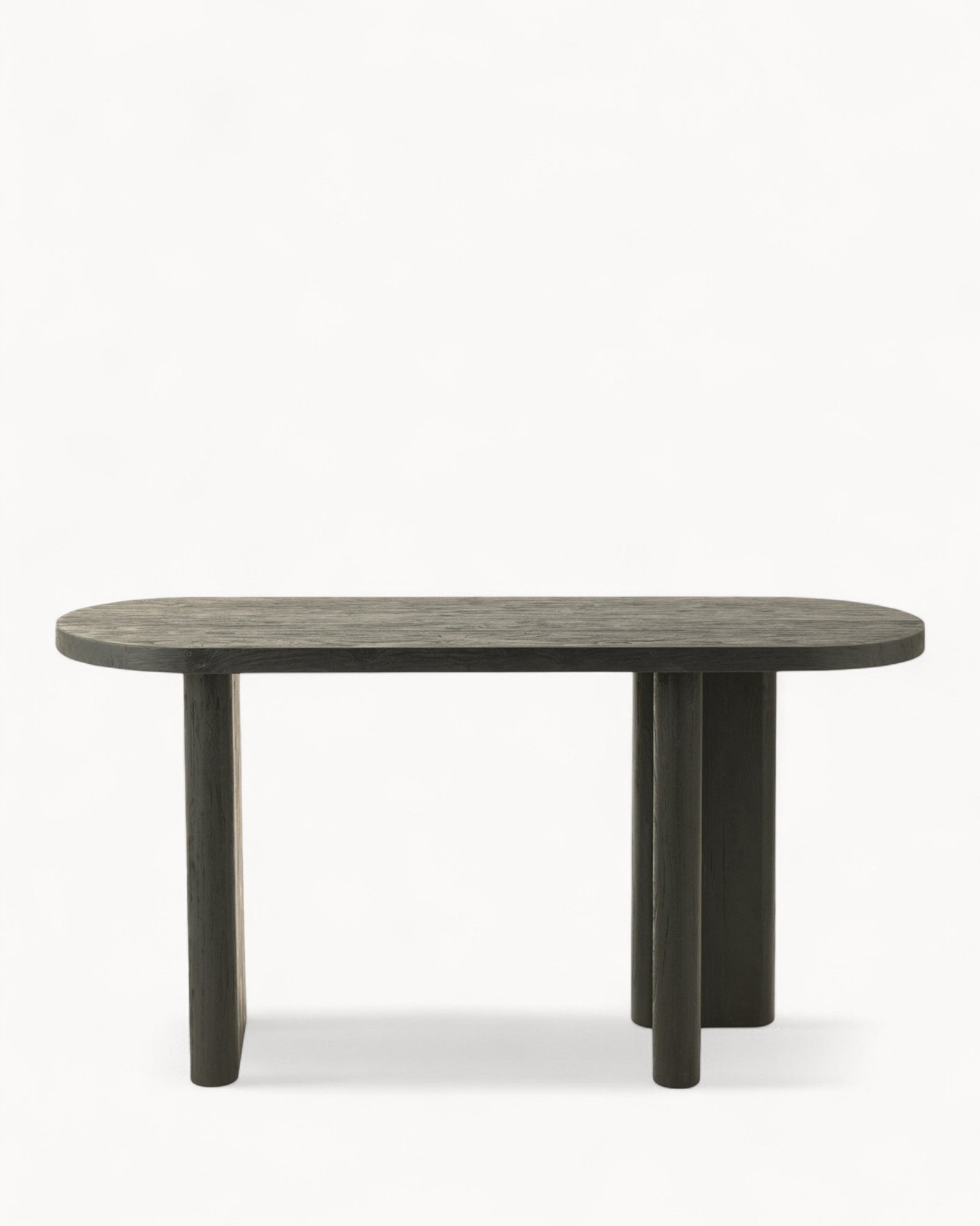 Wooden Table - Modern black - Teak Look - 150x50 cm - Robust Quality