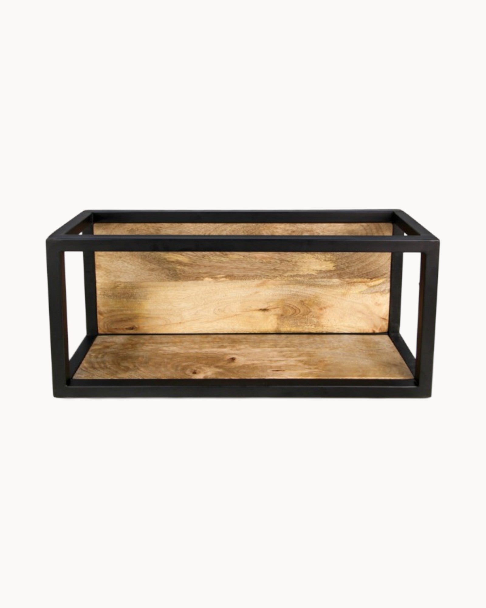 Wall Shelf - HSM Collection Levels - Mango Wood/Metal - Natural/Black