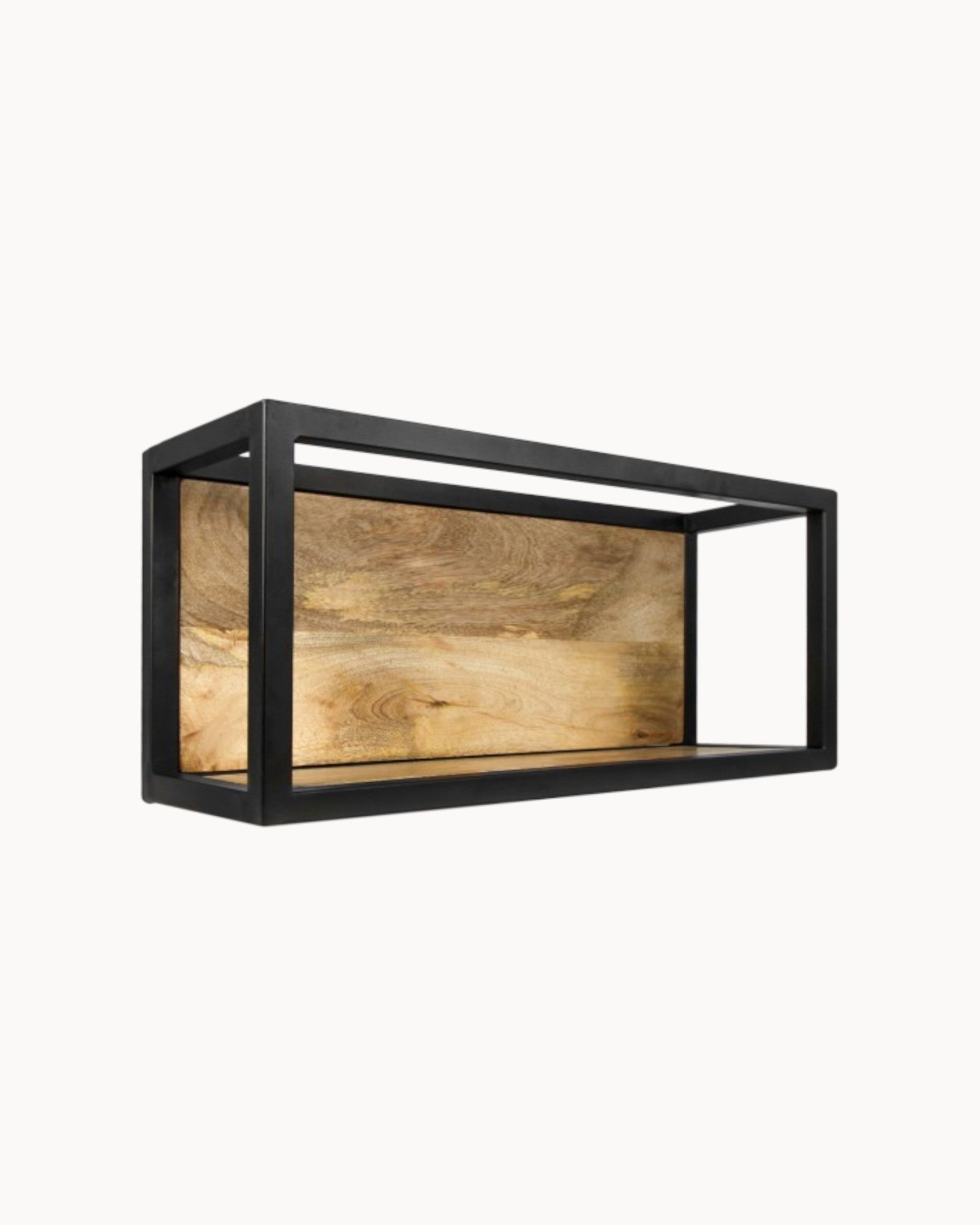 Wall Shelf - HSM Collection Levels - Mango Wood/Metal - Natural/Black