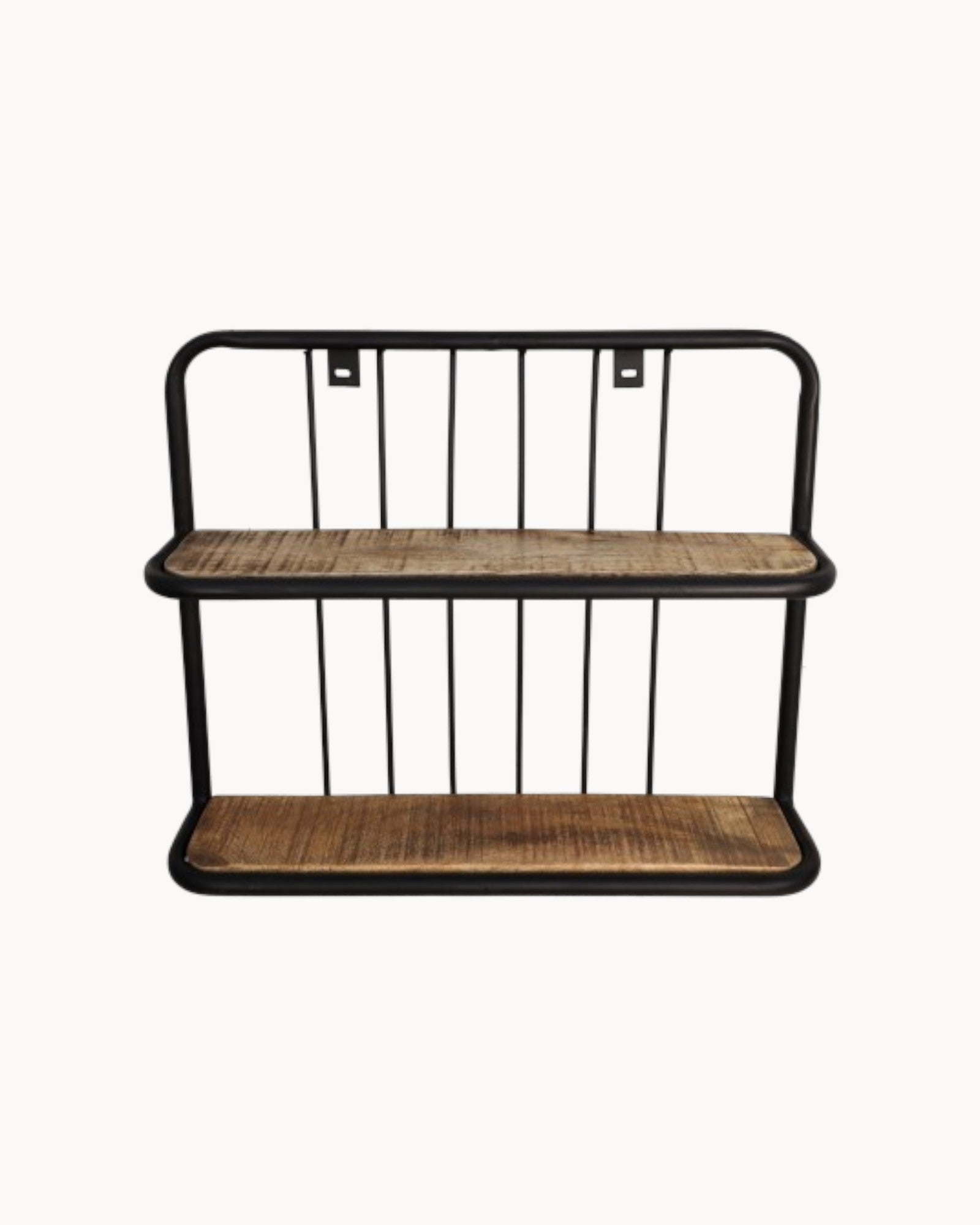 Wall Shelf – HSM Collection – Mango Wood & Metal – 50x12x50 cm – Natural/Black
